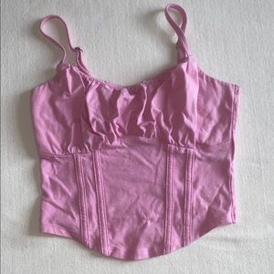 Pink Women's Cropped Top